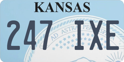 KS license plate 247IXE
