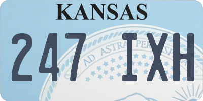 KS license plate 247IXH