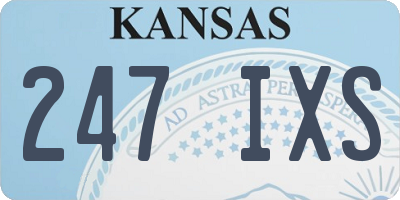 KS license plate 247IXS