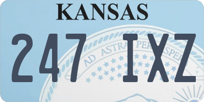 KS license plate 247IXZ