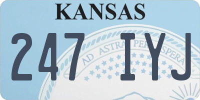 KS license plate 247IYJ