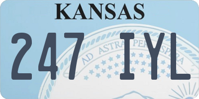 KS license plate 247IYL