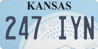 KS license plate 247IYN