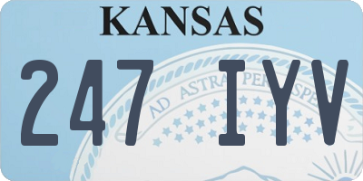 KS license plate 247IYV