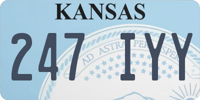 KS license plate 247IYY