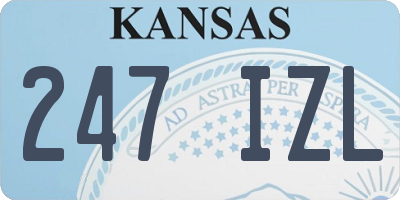 KS license plate 247IZL