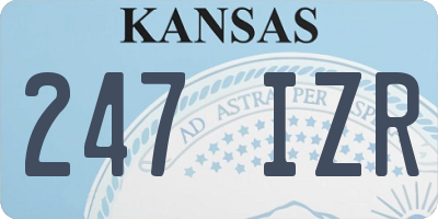KS license plate 247IZR
