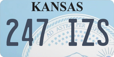 KS license plate 247IZS