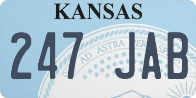 KS license plate 247JAB