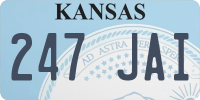 KS license plate 247JAI