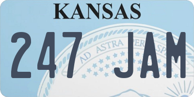 KS license plate 247JAM