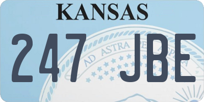 KS license plate 247JBE