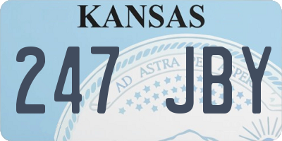KS license plate 247JBY