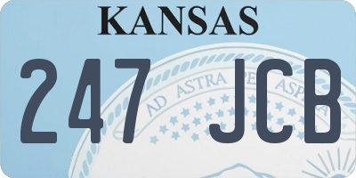 KS license plate 247JCB