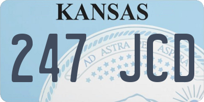 KS license plate 247JCD
