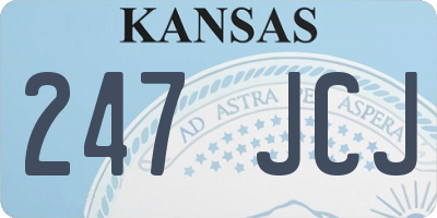 KS license plate 247JCJ