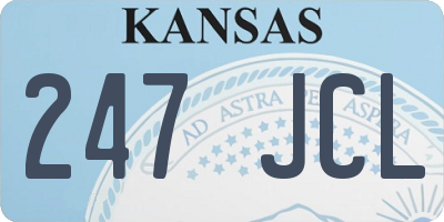KS license plate 247JCL