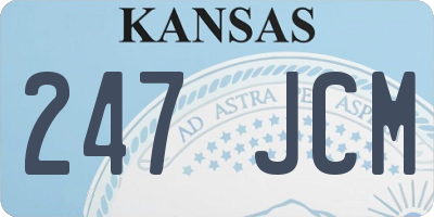 KS license plate 247JCM