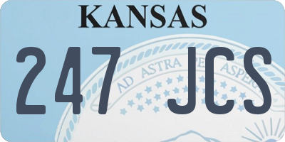 KS license plate 247JCS