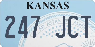 KS license plate 247JCT