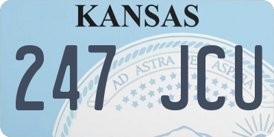 KS license plate 247JCU