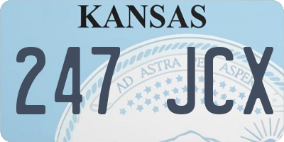 KS license plate 247JCX