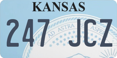 KS license plate 247JCZ