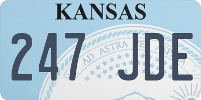 KS license plate 247JDE