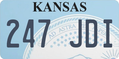 KS license plate 247JDI