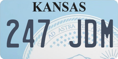 KS license plate 247JDM