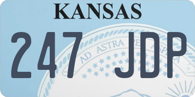 KS license plate 247JDP