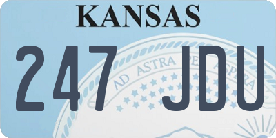 KS license plate 247JDU