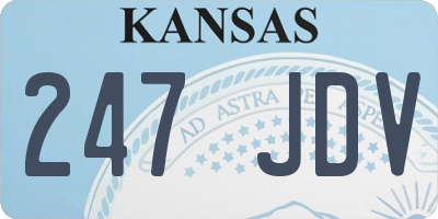 KS license plate 247JDV