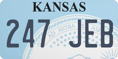 KS license plate 247JEB