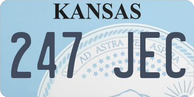 KS license plate 247JEC