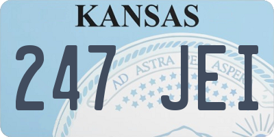 KS license plate 247JEI