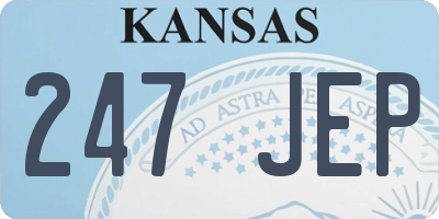 KS license plate 247JEP
