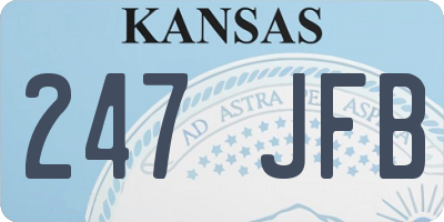 KS license plate 247JFB