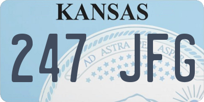 KS license plate 247JFG