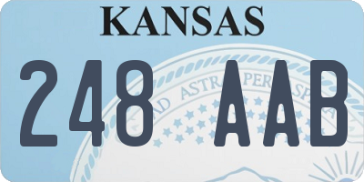 KS license plate 248AAB