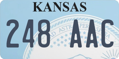 KS license plate 248AAC