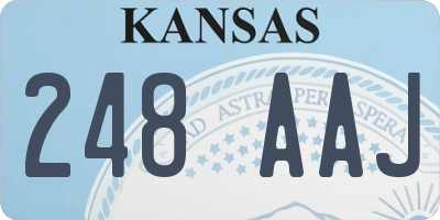 KS license plate 248AAJ