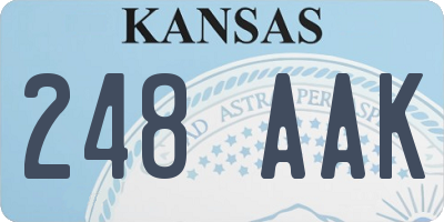 KS license plate 248AAK