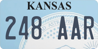 KS license plate 248AAR