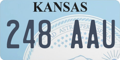 KS license plate 248AAU