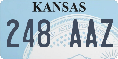 KS license plate 248AAZ
