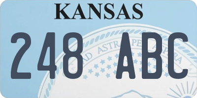KS license plate 248ABC