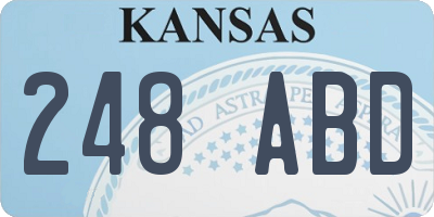 KS license plate 248ABD
