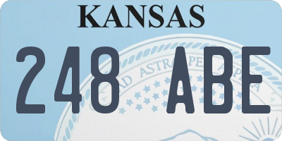 KS license plate 248ABE
