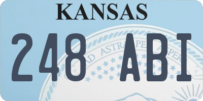 KS license plate 248ABI